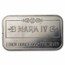 1 oz Silver Bar - Hollywood (U.S. Silver Corporation/Mark IV)