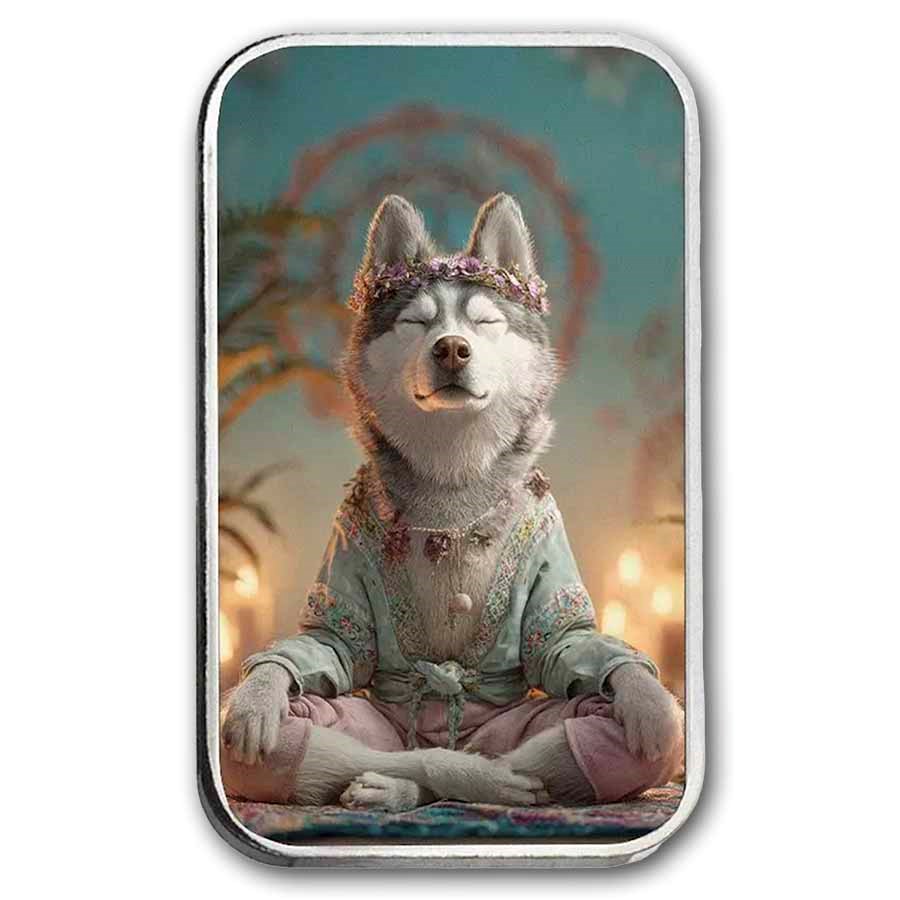 1 oz Silver Bar - Holy Land Mint Human Dogs- Sol Colorized