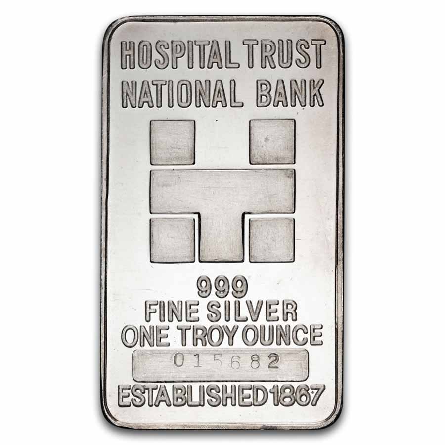 Buy 1 oz Silver Bar - Hospital Trust National Bank | APMEX