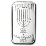 1 oz Silver Bar - Israel (Menorah, 25th Anniversary)