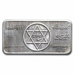 1 oz Silver Bar - Israel (Star of David, Frosted, 25th Anniv)