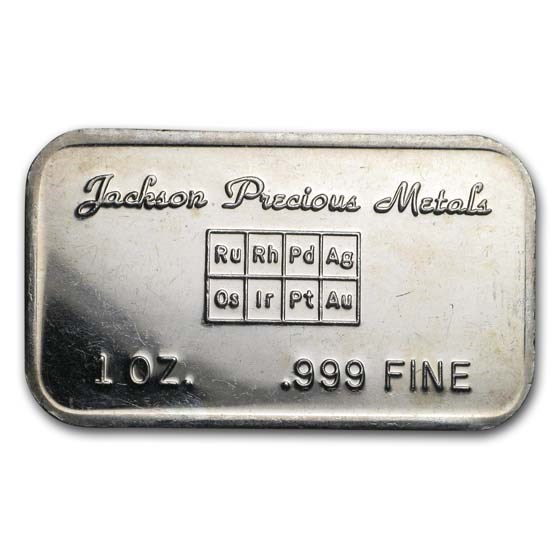 1 oz Silver Bar - Jackson Precious Metals