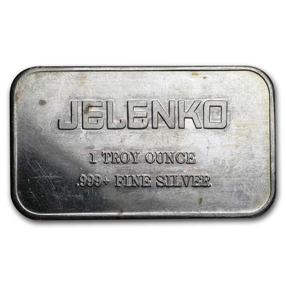 1 oz Silver Bar - Jelenko Dental