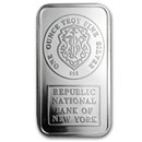 1 oz Silver Bar - Johnson Matthey (Republic National Bank of NY)
