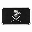 1 oz Silver Bar - Jolly Roger Pirate Flag (Colorized)