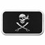 1 oz Silver Bar - Jolly Roger Pirate Flag (Colorized)