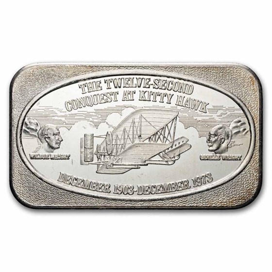 1 oz Silver Bar - Kitty Hawk (U.S. Silver Corporation)