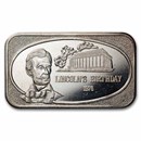 1 oz Silver Bar - Lincoln's Birthday (U.S. Silver Corporation)