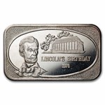 1 oz Silver Bar - Lincoln's Birthday (U.S. Silver Corporation)