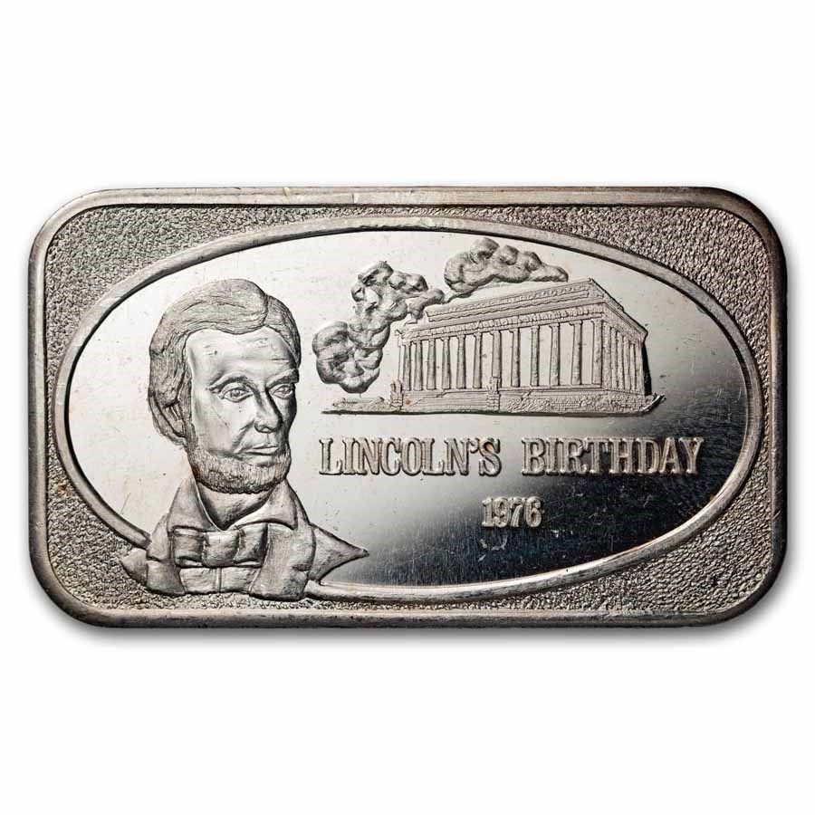 1 oz Silver Bar - Lincoln's Birthday (U.S. Silver Corporation)