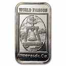 1 oz Silver Bar - Mission Inn Riverside CA (Golden State Mint)