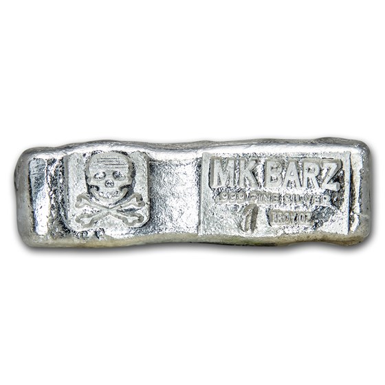 1 oz Silver Bar - MK Barz & Bullion (Skull & Bones, Kit-Kat) 1 oz Silver Bar - MK Barz & Bullion (Skull & Bones, Kit-Kat)