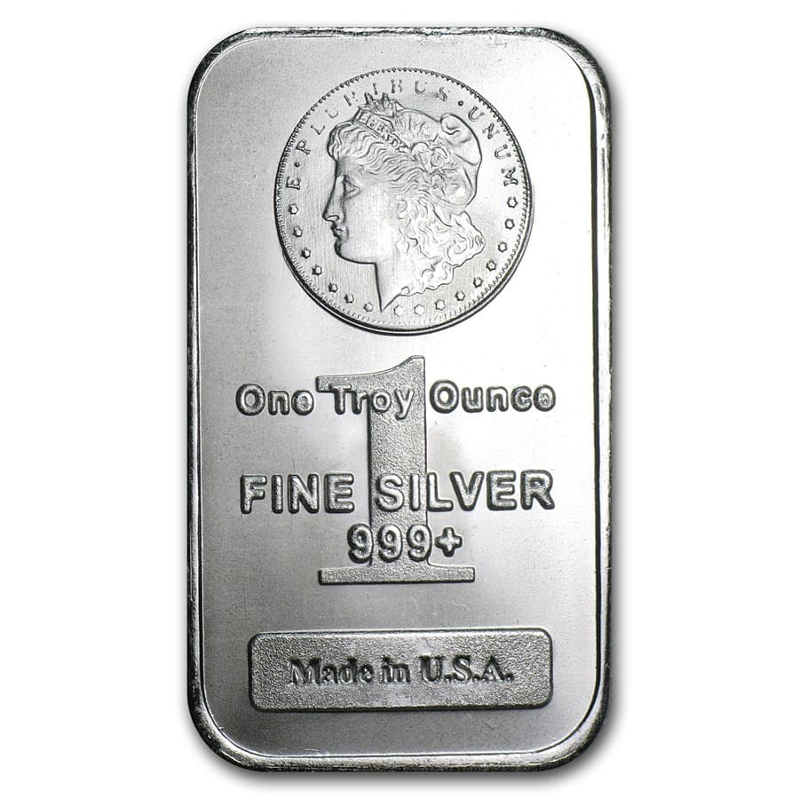 1 oz Silver Bar - Morgan Design
