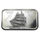 1 oz Silver Bar - Old Ironsides Ship