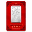 1 oz Silver Bar - PAMP Legend of the White Snake (In Assay)