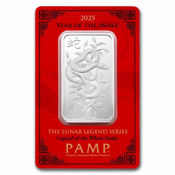 1 oz Silver Bar - PAMP Legend of the White Snake (In Assay) 1 oz Silver Bar - PAMP Legend of the White Snake (In Assay)