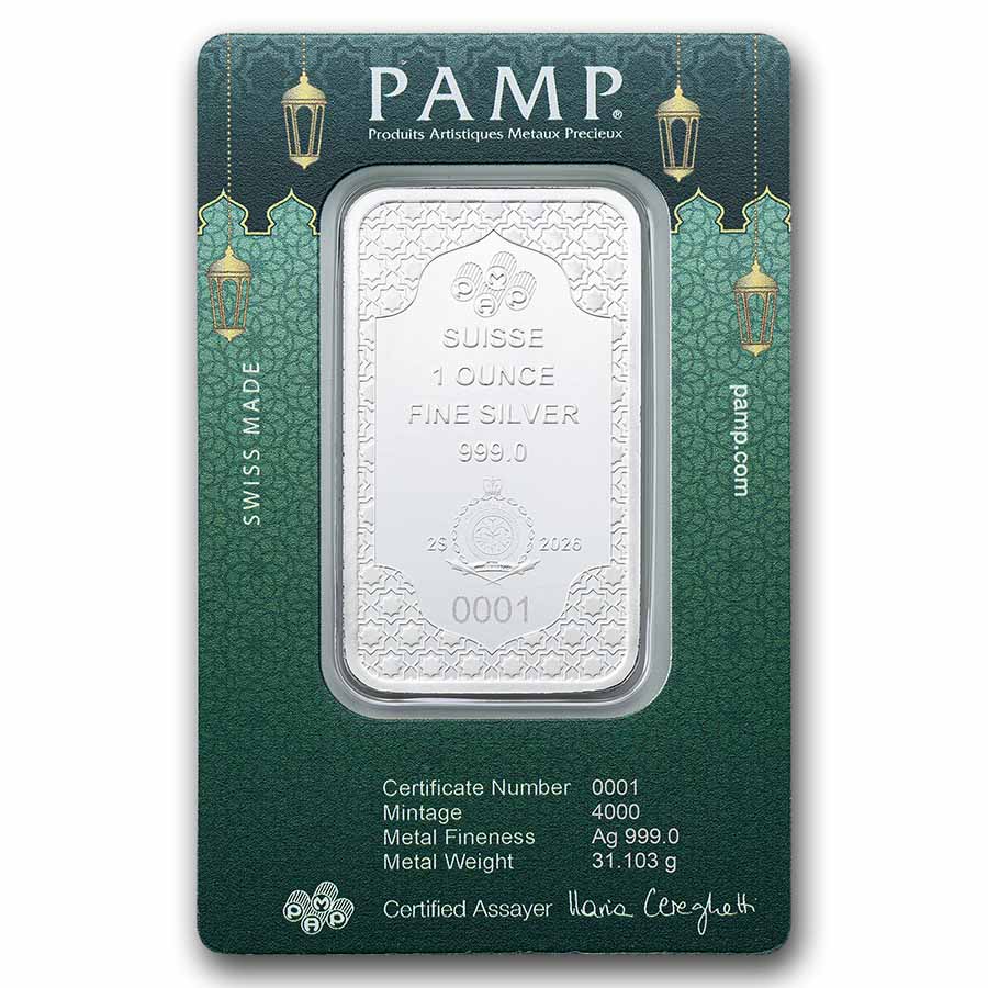 1 oz Silver Bar - PAMP Suisse (Eid Mubarak) | eBay