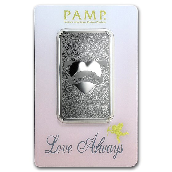 1 oz Silver Bar - PAMP Suisse (Love Always, In Assay) 1 oz Silver Bar - PAMP Suisse (Love Always, In Assay)