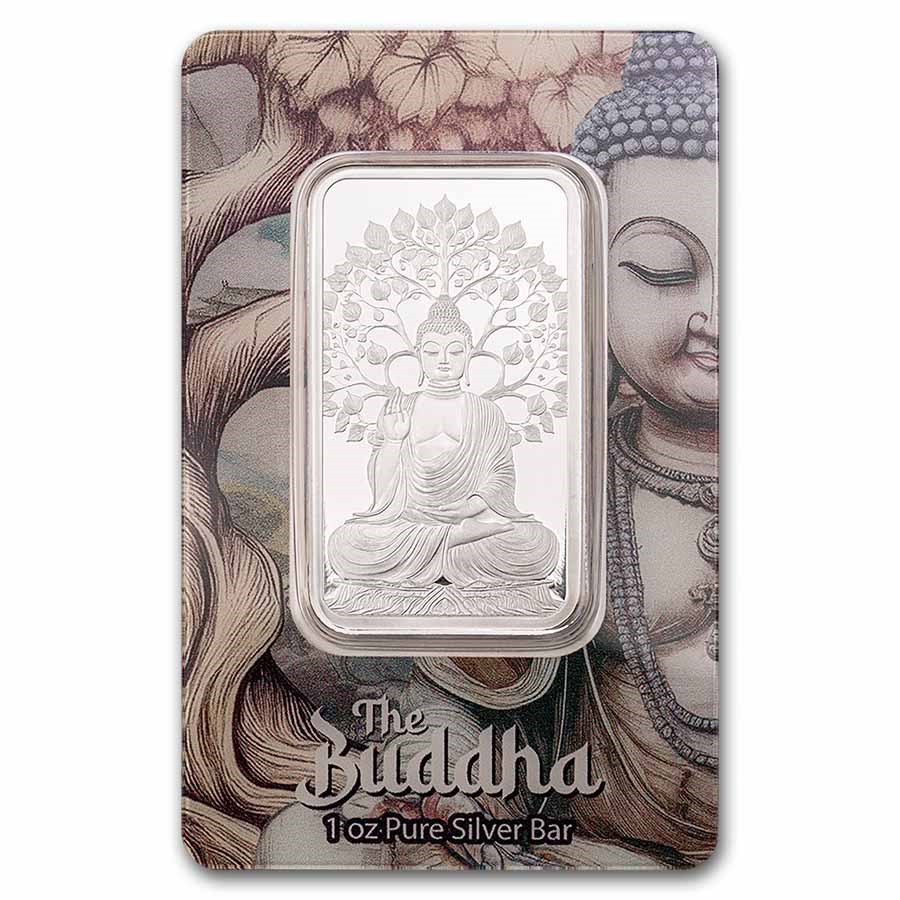 1 oz Silver Bar - PAMP Suisse (Lucky Buddha)