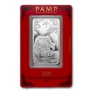 1 oz Silver Bar - PAMP Suisse (Year of the Ox)