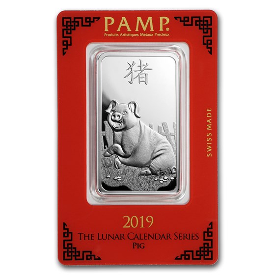 1 oz Silver Bar - PAMP Suisse (Year of the Pig) 1 oz Silver Bar - PAMP Suisse (Year of the Pig)