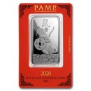 1 oz Silver Bar - PAMP Suisse (Year of the Rat)