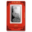 1 oz Silver Bar - PAMP Suisse (Year of the Rooster)