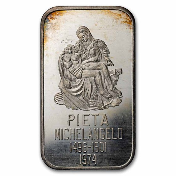 1 oz Silver Bar - Pieta Michelangelo (U.S. Silver Corporation)