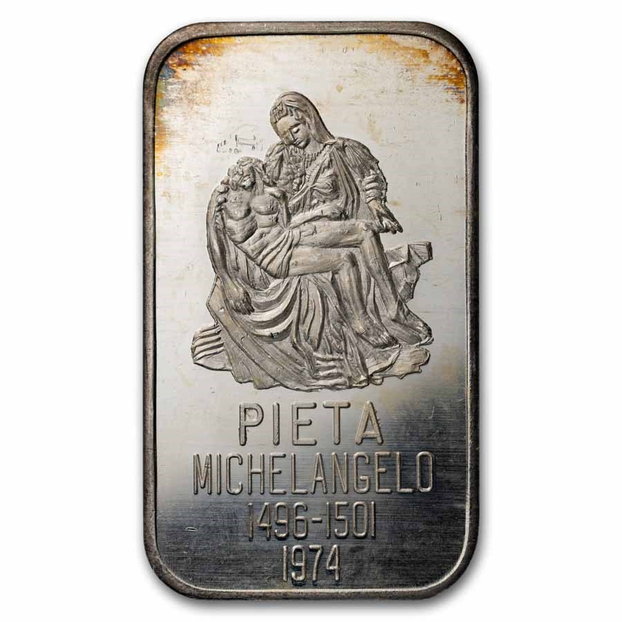 1 oz Silver Bar - Pieta Michelangelo (U.S. Silver Corporation)