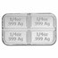 1 oz Silver Bar - POP Bullion - Divisible Quarter Pieces