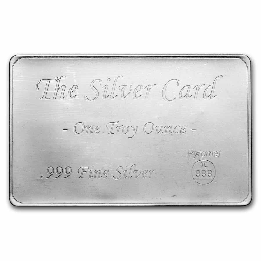 Buy 1 oz Silver Bar - Pyromet Silver Card | APMEX