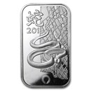 1 oz Silver Bar - Rand Refinery (Year of the Snake)