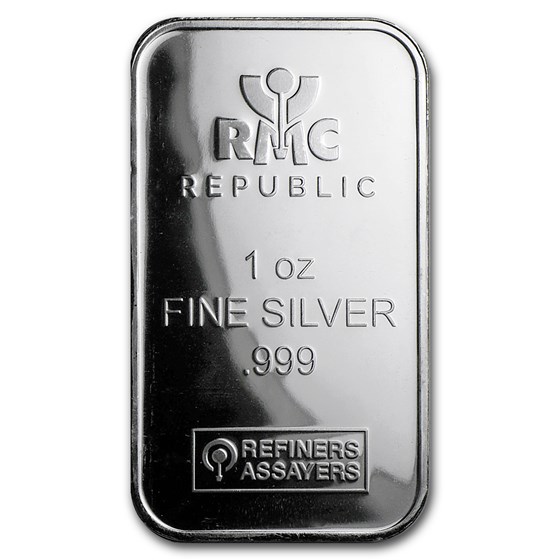 1 oz Silver Bar - Republic Metals Corporation (RMC) 1 oz Silver Bar - Republic Metals Corporation (RMC)