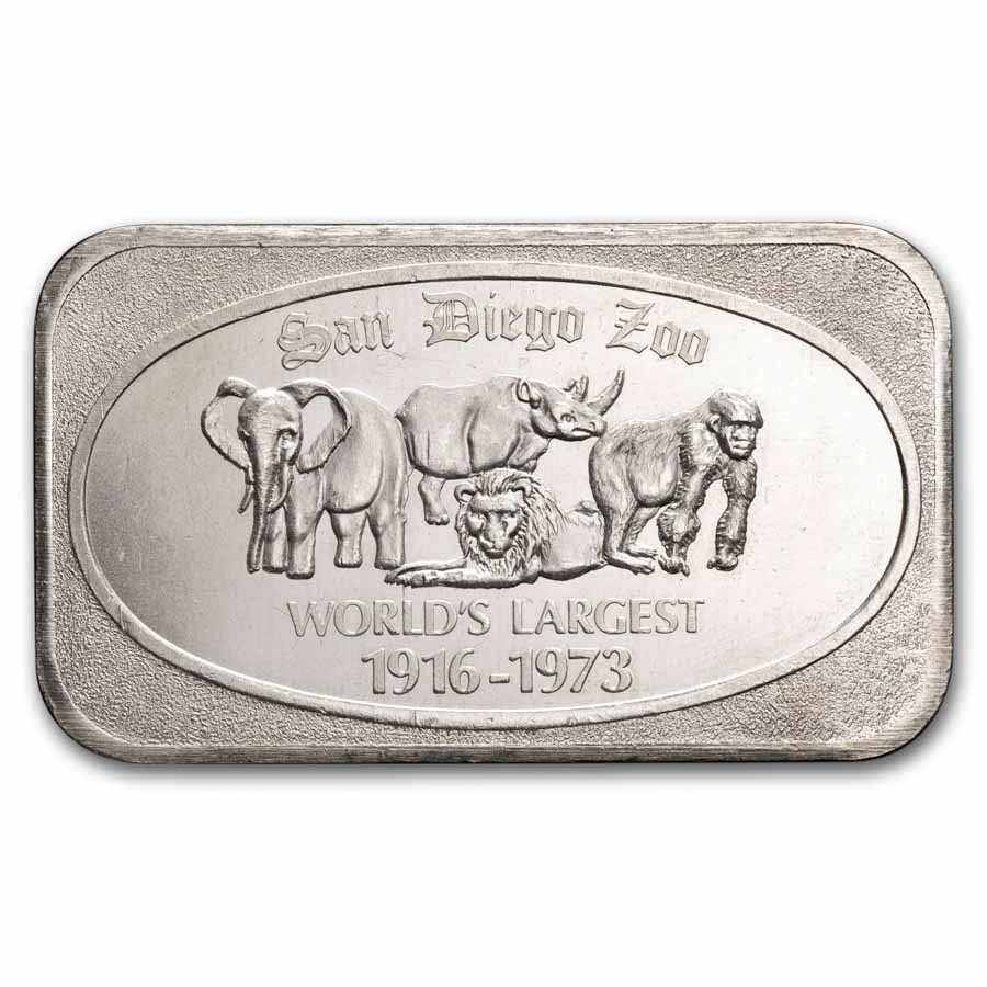 1 oz Silver Bar - San Diego Zoo (U.S. Silver Corporation)