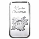 1 oz Silver Bar - Santa