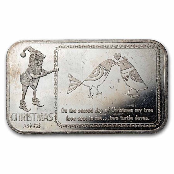 1 oz Silver Bar - Second Day of Christmas (U.S. Silver Corp.)