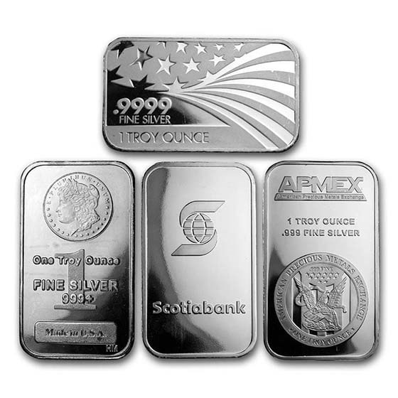 1 oz Silver Bar - Secondary Market - AT SPOT!