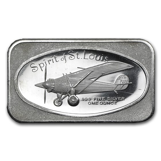 1 oz Silver Bar - Spirit of St. Louis