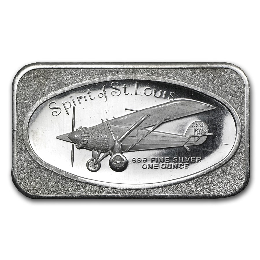 1 oz Silver Bar - Spirit of St. Louis