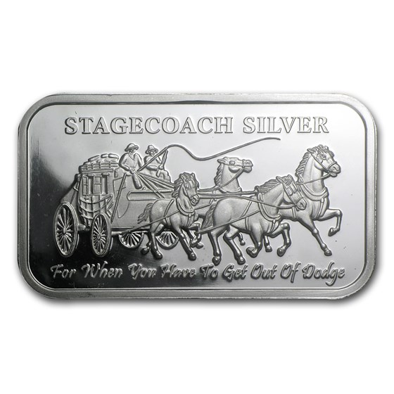1 oz Silver Bar - Stagecoach (Fractional) 1 oz Silver Bar - Stagecoach (Fractional)