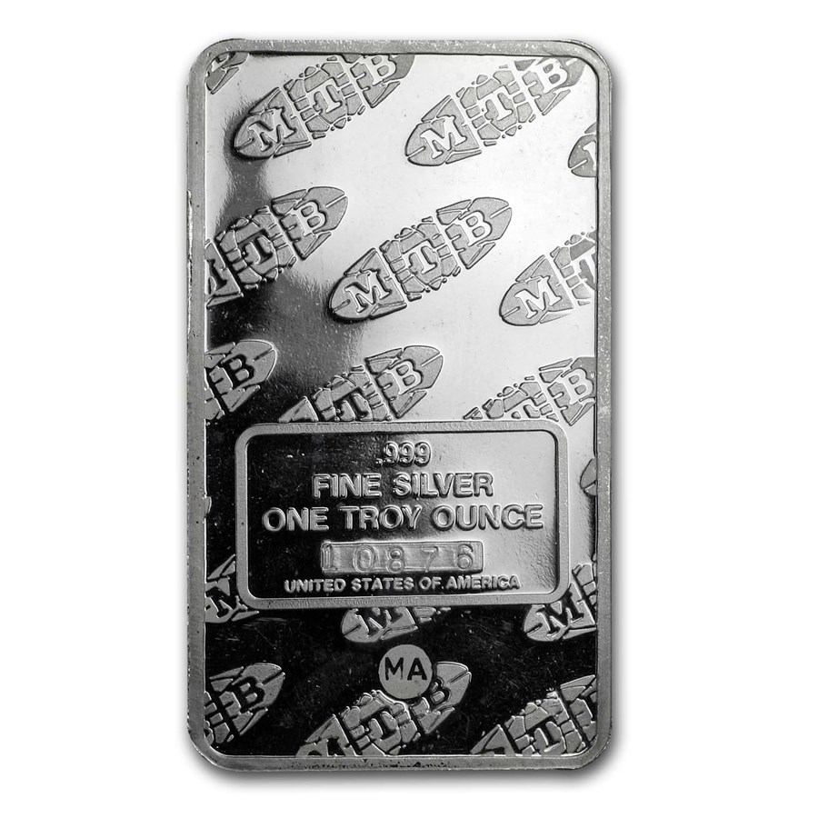 1 oz Silver Bar - Statue of Liberty (MTB, MA)