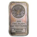 1 oz Silver Bar - Sunshine Mining (Vintage)