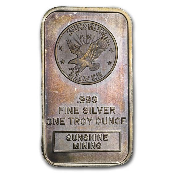 1 oz Silver Bar - Sunshine Mining (Vintage)