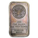 1 oz Silver Bar - Sunshine Mining (Vintage)