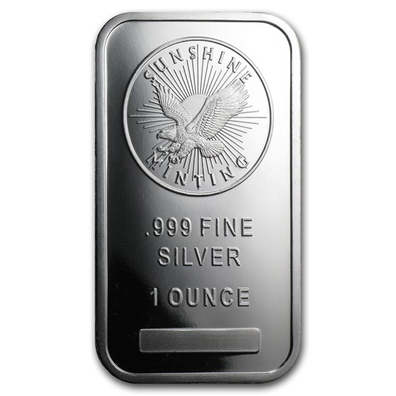 1 oz Silver Bar - Sunshine (MintMark SI) 1 oz Silver Bar - Sunshine (MintMark SI)