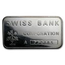1 oz Silver Bar - Swiss Bank Corporation