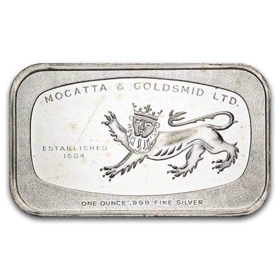 1 oz Silver Bar - The Chartered Mint Ltd. (Mocatta Metals Corp)