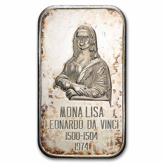 1 oz Silver Bar - The Mona Lisa (U.S. Silver Corporation)