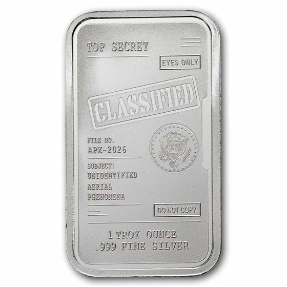 1 oz Silver Bar - The UFO Files