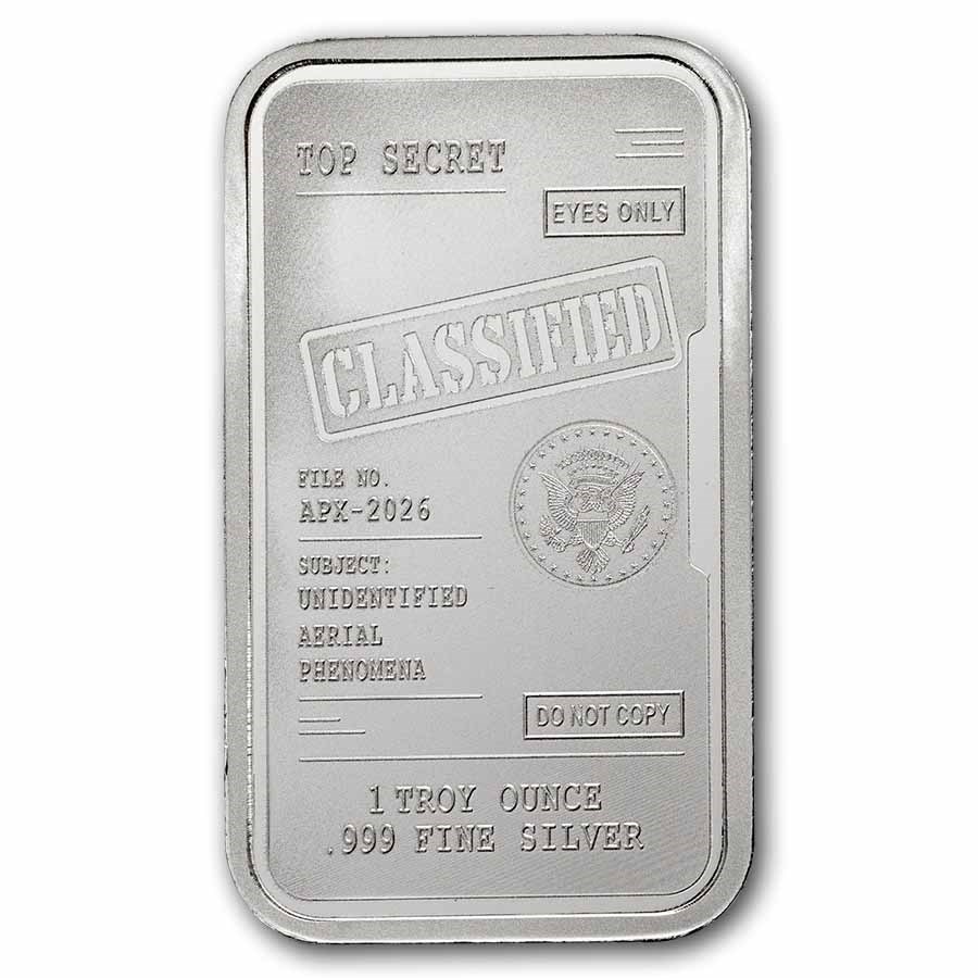 1 oz Silver Bar - The UFO Files